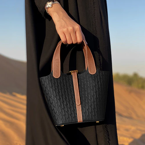 Alyazia Handbag / Black & Tan - Image 7