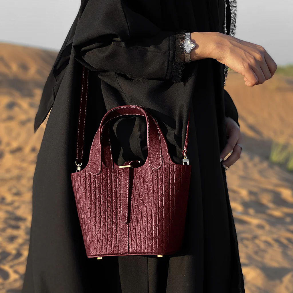 Alyazia Handbag / Burgundy - Image 6