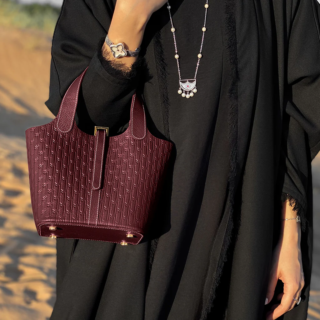 Alyazia Handbag / Burgundy - Image 7
