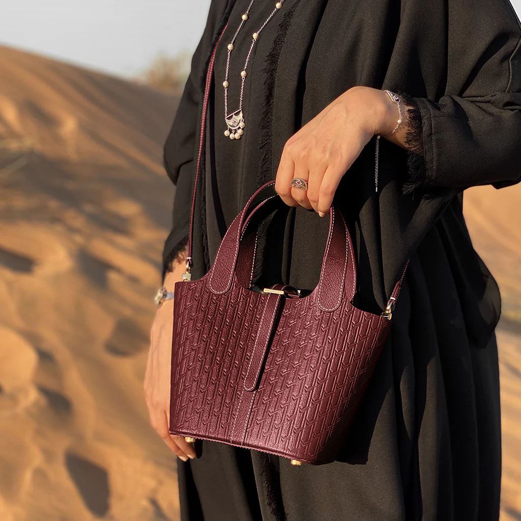 Alyazia Handbag / Burgundy - Image 9