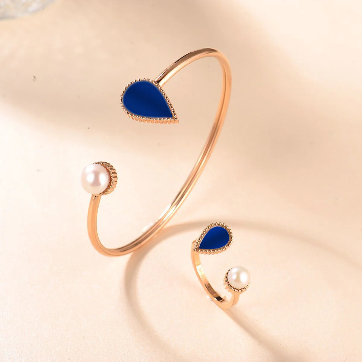 Drop / Bangle Blue Rose Gold - Image 3