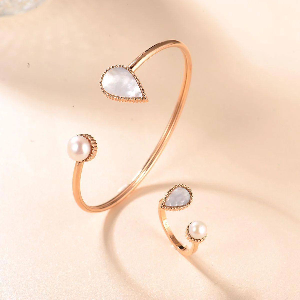 Drop / Set Pearl Rose Gold - Image 6
