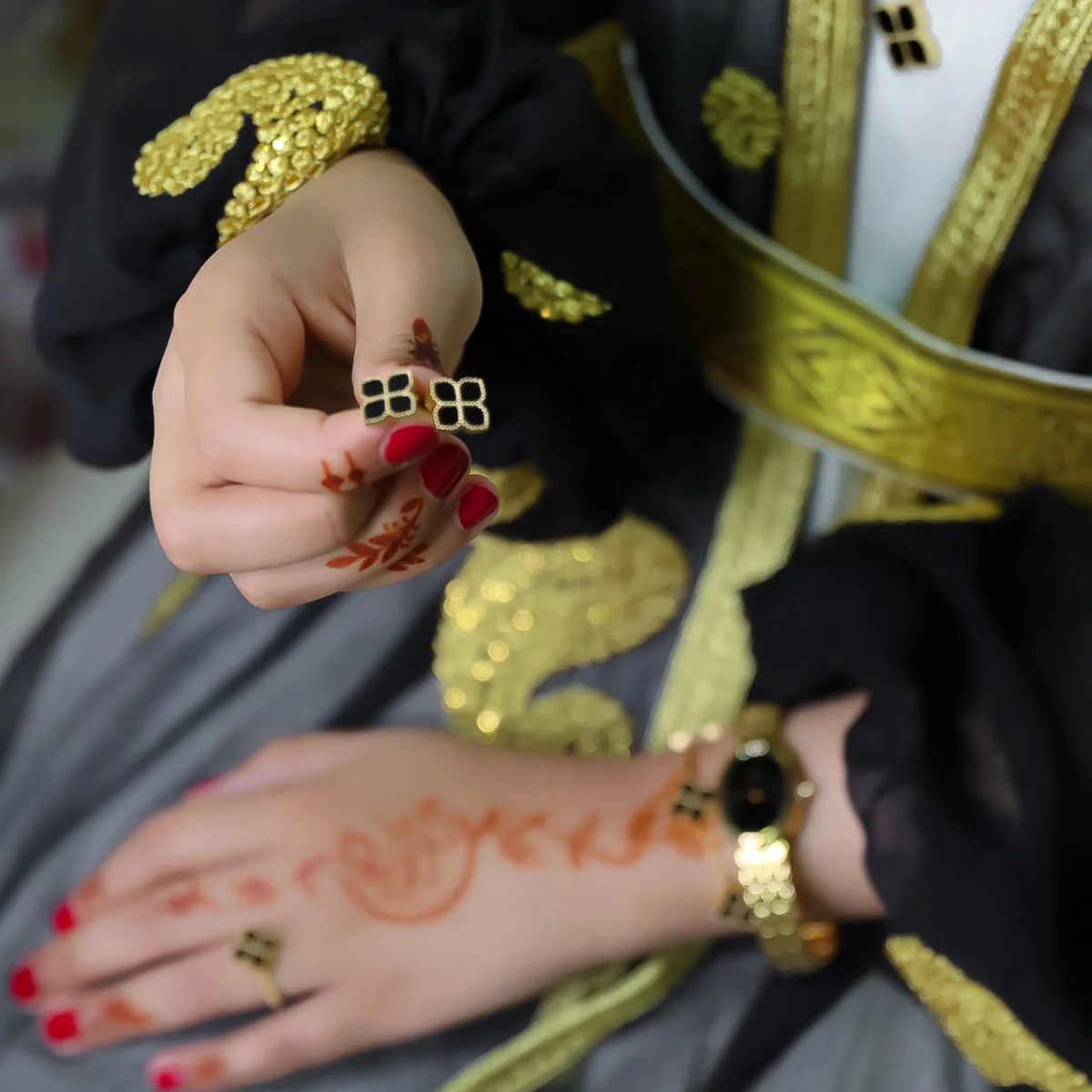 Joory / Earrings Black Gold - Image 5