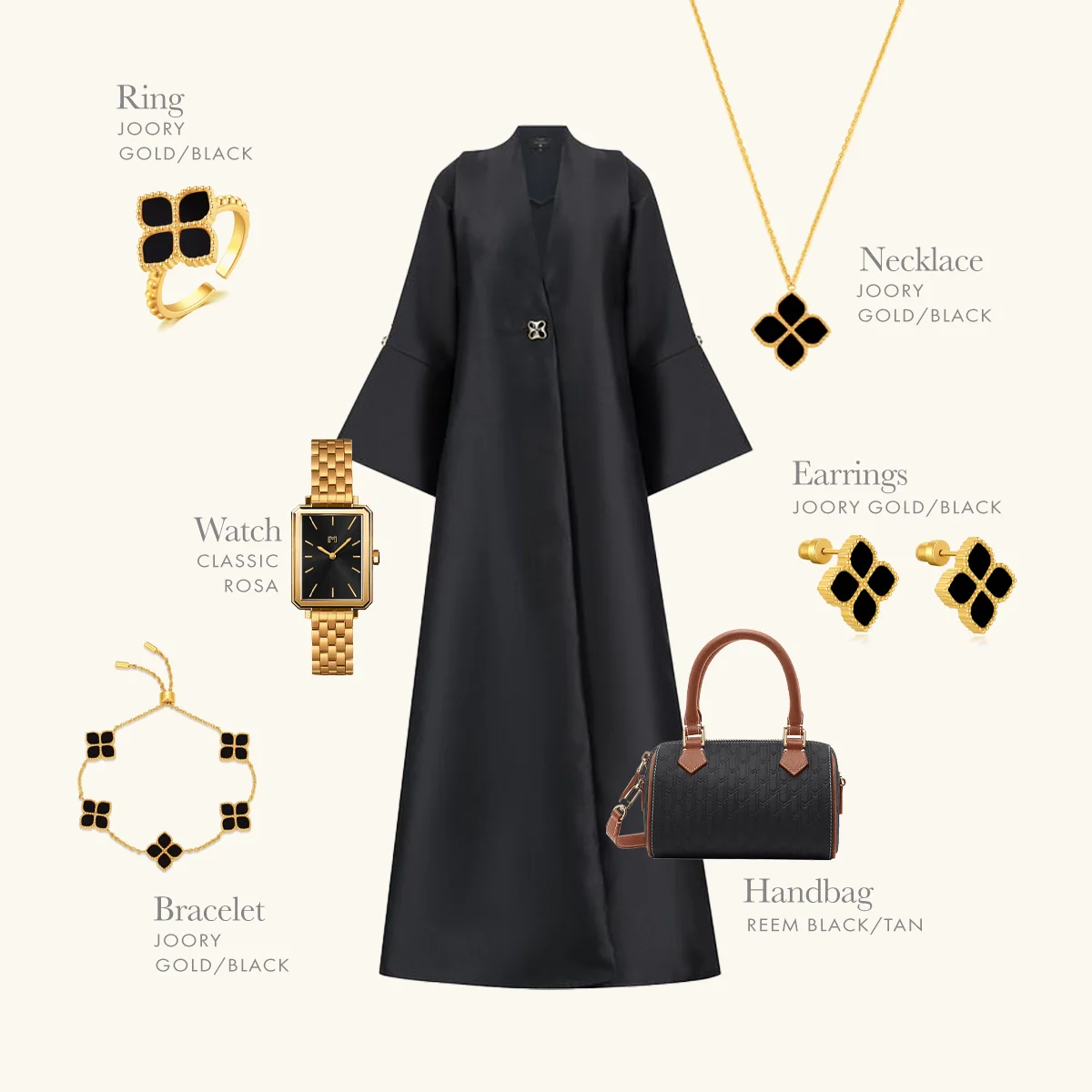 Joory / Earrings Black Gold - Image 8