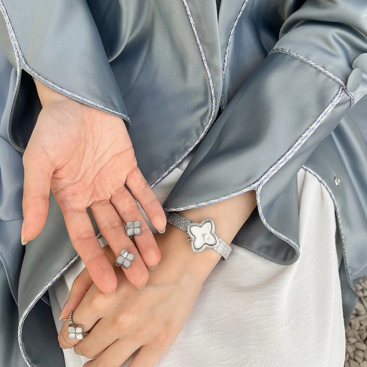 Joory / Earrings Pearl Silver - Image 6