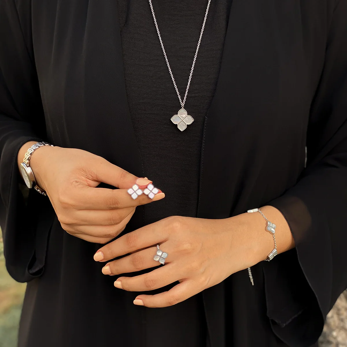 Joory / Necklace Pearl Silver - Image 7