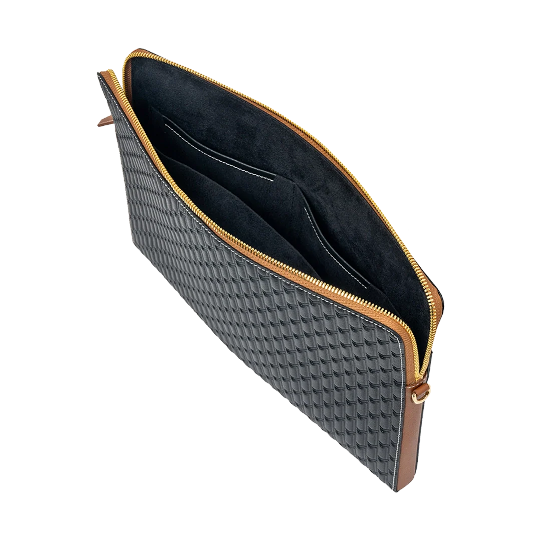 Laptop Sleeve / Black & Tan - Image 3