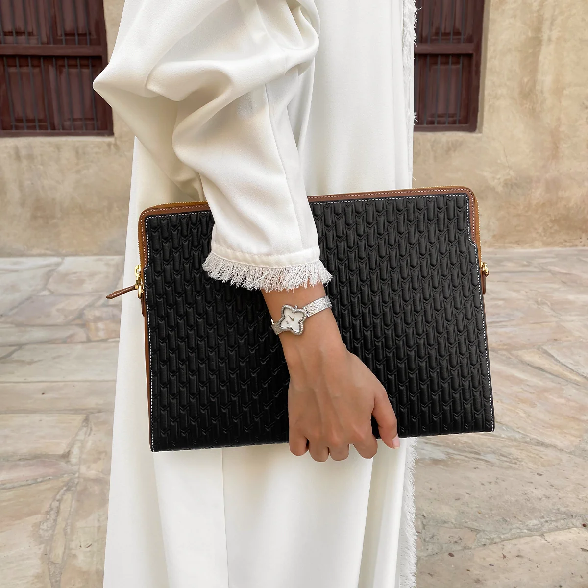 Laptop Sleeve / Black & Tan - Image 6