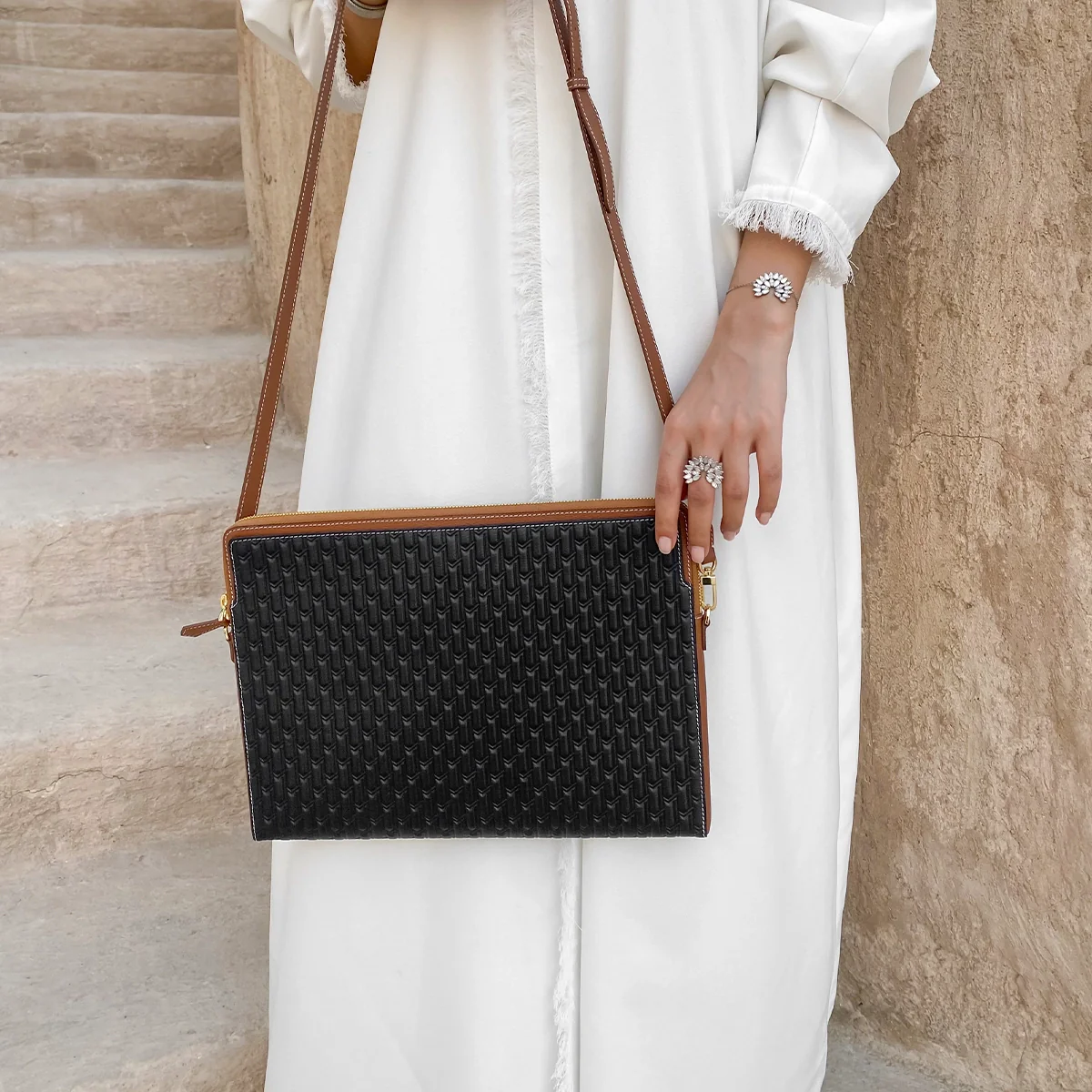 Laptop Sleeve / Black & Tan - Image 9