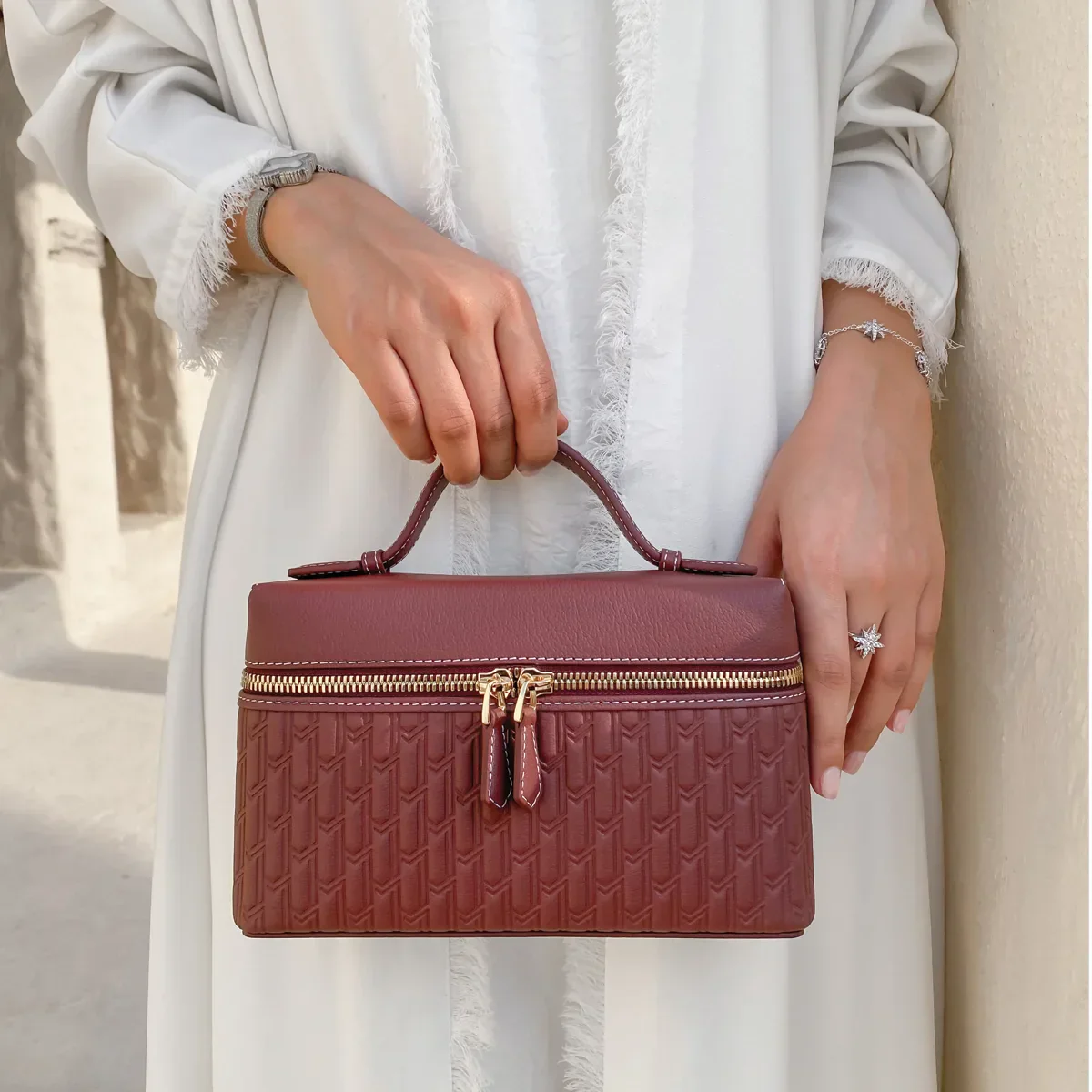 Maitha / Card Holder, Burgundy - Gift Set - Image 12