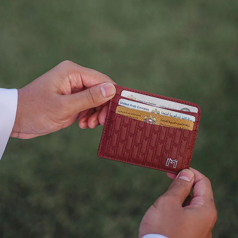 Maitha / Card Holder, Burgundy - Gift Set - Image 15