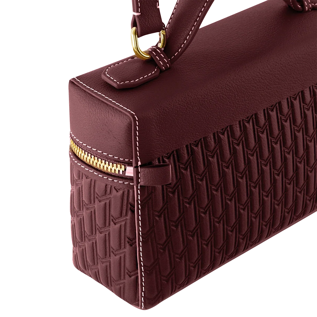 Maitha / Card Holder, Burgundy - Gift Set - Image 5