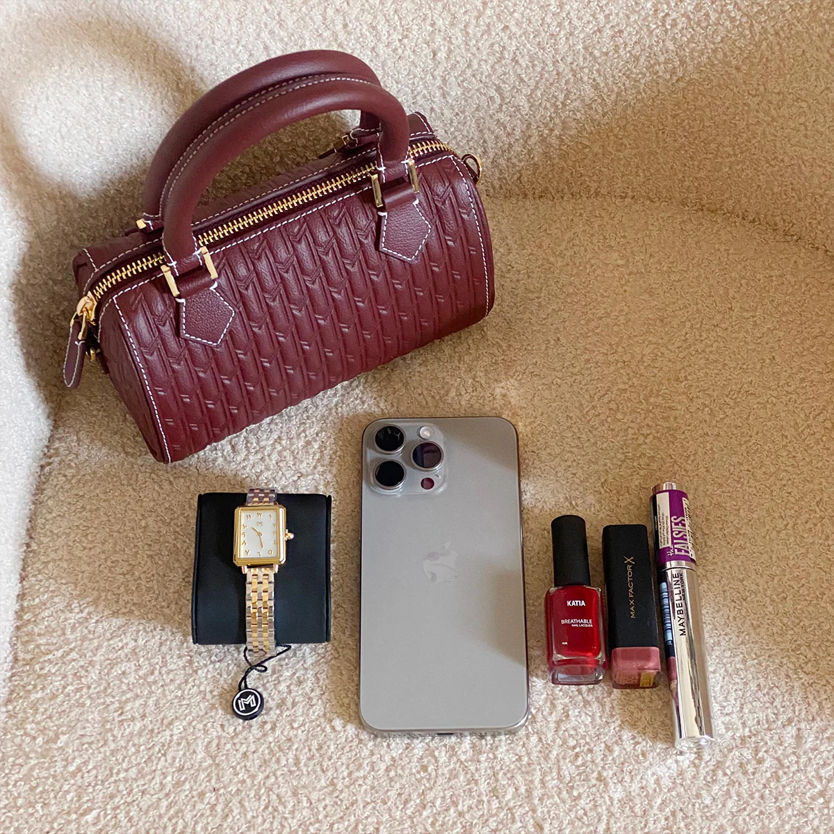 Reem Handbag / Burgundy - Image 6