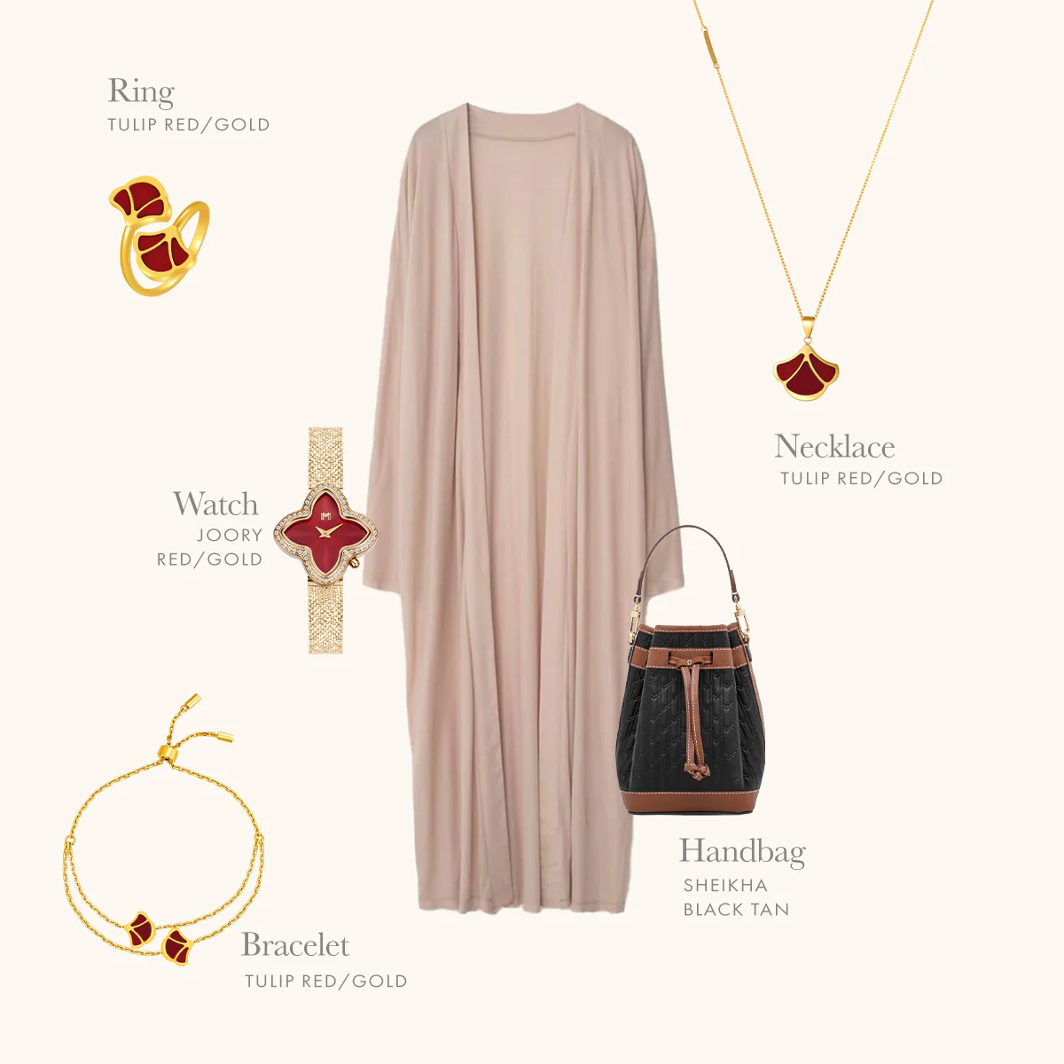 Sheikha Handbag / Black & Tan - Image 8