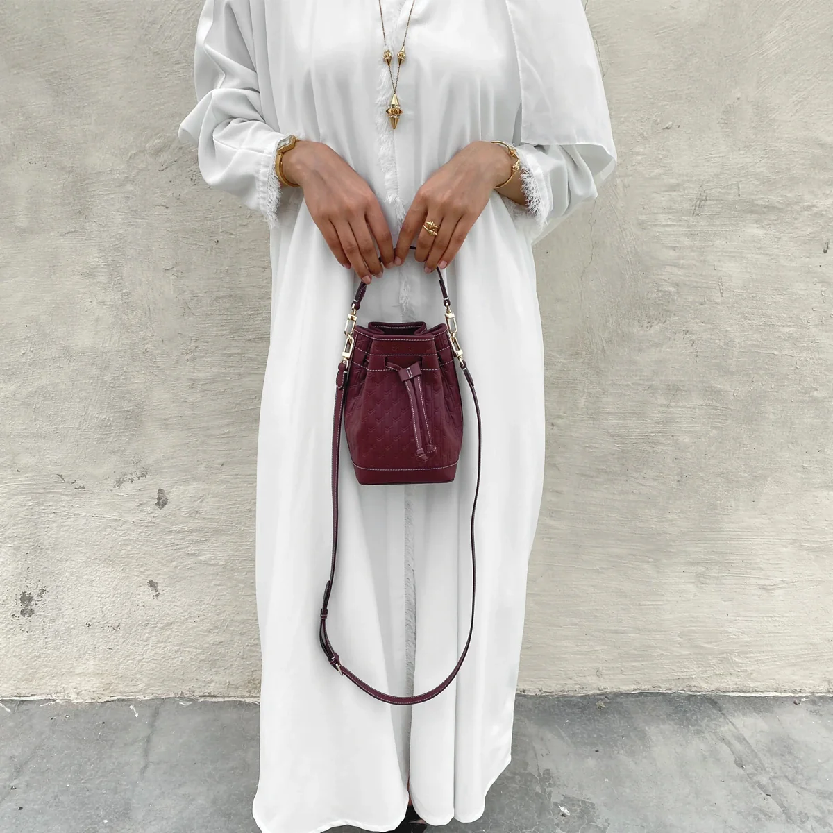 Sheikha Handbag / Burgundy - Image 5