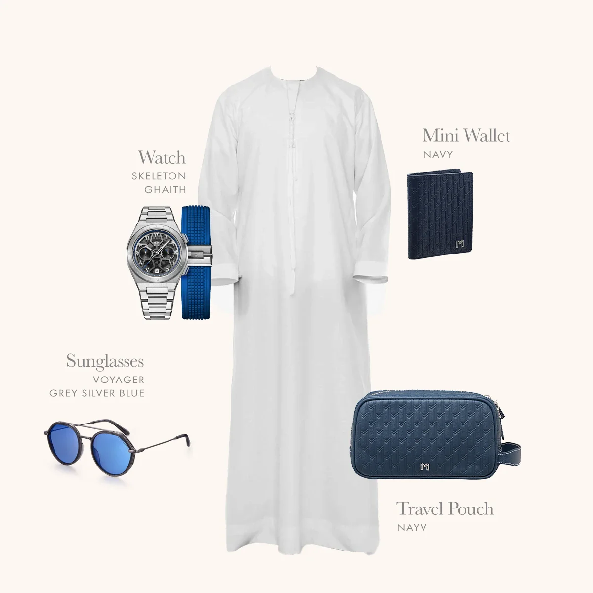 Travel Pouch Navy / Silver - Image 10